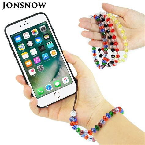 JONSNOW Mobile Phone Straps Colorful Crystal Diamond Lanyard For IPhone