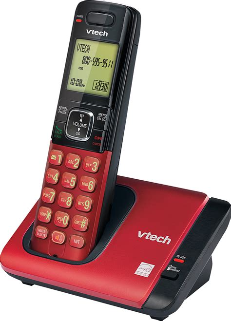 Vtech Cs6619 16 Dect 60 Expandable Cordless Phone With 1 Handset Red