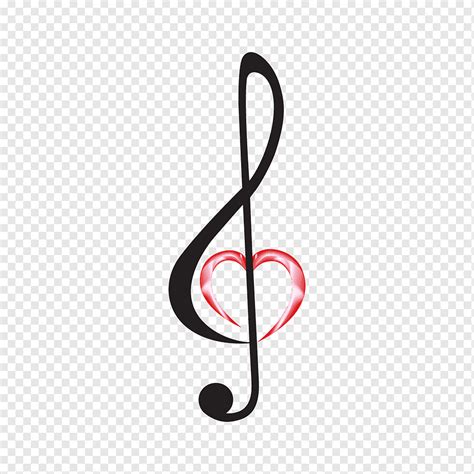 Music Notes Red Heart
