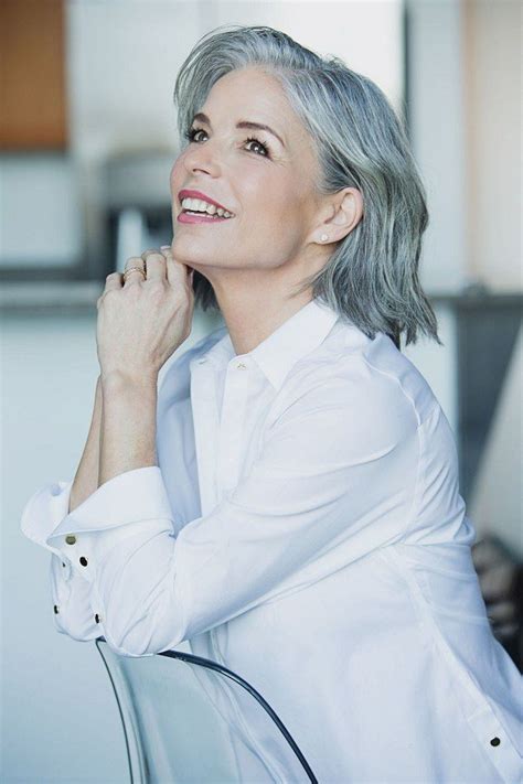Kathi Odom Women Classic Bella Agency New York Grey Hair Transformation Transition To