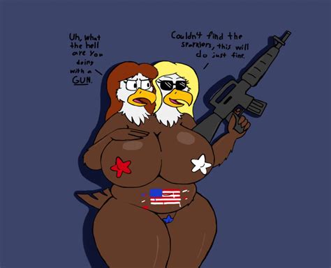 rule 34 accipitrid accipitriform anthro avian bird breasts conjoined dialogue duo eagle
