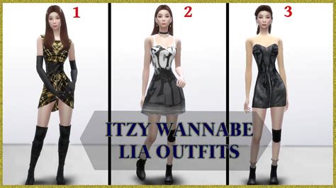 The Sims 4 Itzy Wannabe Lia Outfits Of Mv Cc Links Youtube