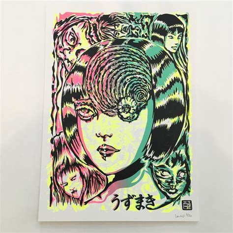 Junji Ito Uzumaki うずまき £900price Junji Ito Tomie 富江 Art Print ⚡