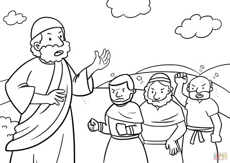 Israelites Complaining To Moses Coloring Page Free Printable Coloring