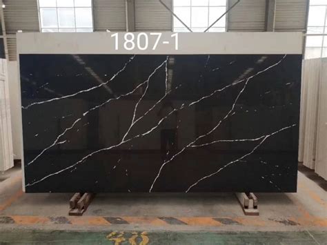 Black Quartz With White Veins Artificial Quartz Stone Slabs Quartz