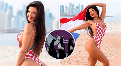 Qatar 2022 Ex Miss Croacia Ivana Knoll Modela En Bikini Y Desafía Las Restricciones Del País