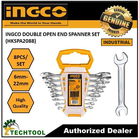 Ingco Pcs Double Open End Spanner Set Mm Mm Hkspa Shopee Philippines