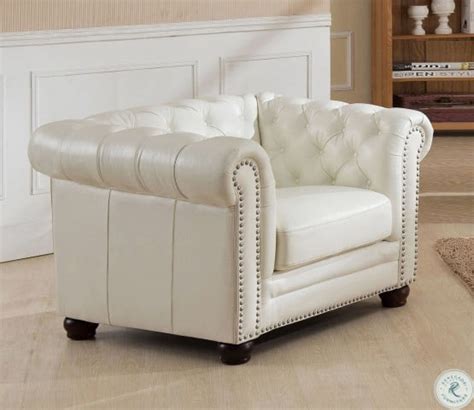 Monaco Pearl White Leather Living Room Set From Amax Leather Coleman