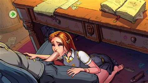 Innocent Witch Ginny Weasley Sucking Harry Potter Off Under The Desk