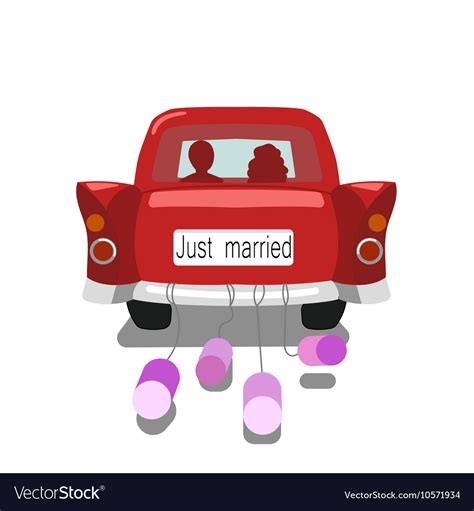 Just Married Car Cartoon