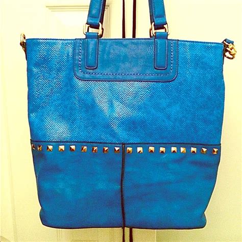 Cesca Bags Stud Detail Cobalt Blue Handbag Poshmark