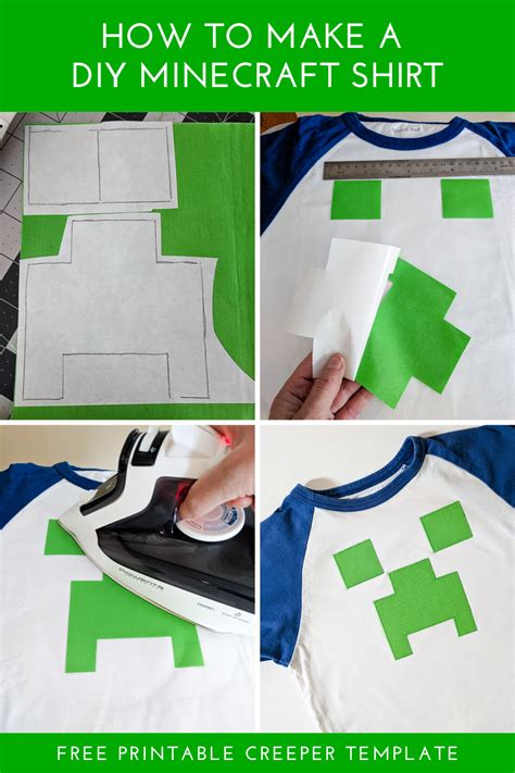 Download Minecraft Birthday Shirt Idea: No-Mess Creeper T-Shirt DIY ...