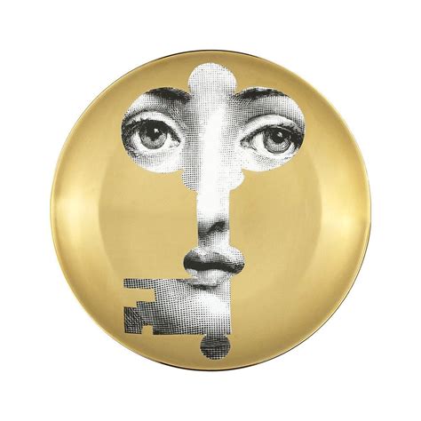 Buy Fornasetti Tema E Variazioni Wall Plate No 47 Gold Amara