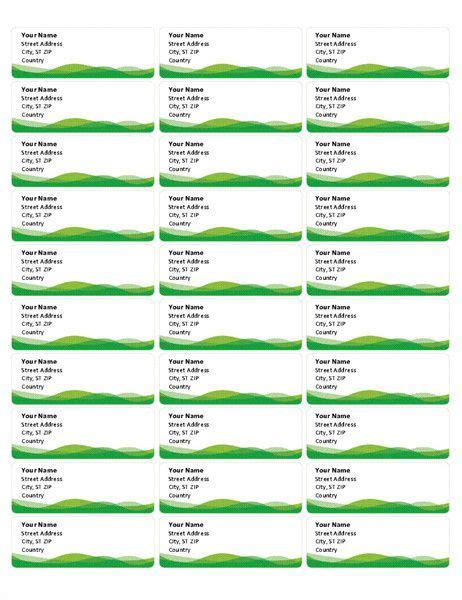 Find the blank label size you need from our extensive selection below. 30 Address Labels Template Awesome Mailing Labels Green ...
