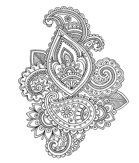 Coloring Adult Paisley Cashemire Paisley Coloring Pages Free Adult