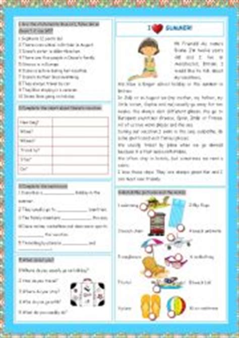 There is nothing better than a summer vacation. Vacation Logic Puzzle - ESL worksheet by tsukarechatta