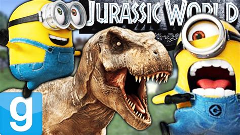 Minions Take Over Jurassic World Gmod Sandbox Fun Riding Dinosaurs Youtube
