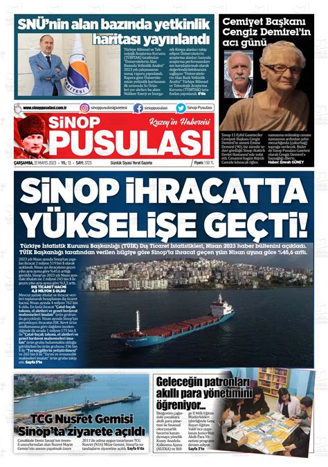 May S Tarihli Sinop Pusulas Gazete Man Etleri