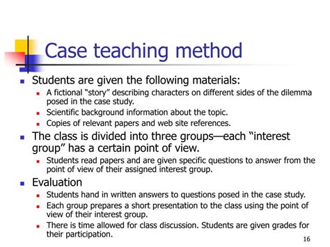 Case Study Method Of Teaching
