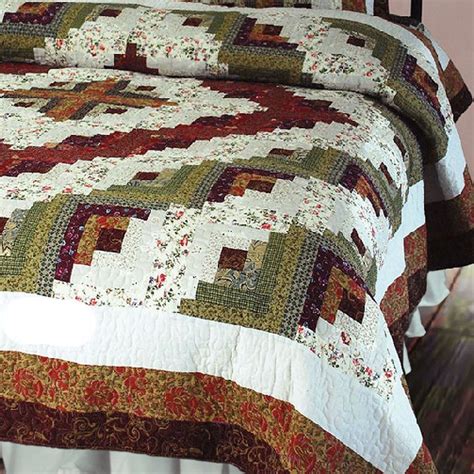 Printable Traditional Log Cabin Quilt Pattern