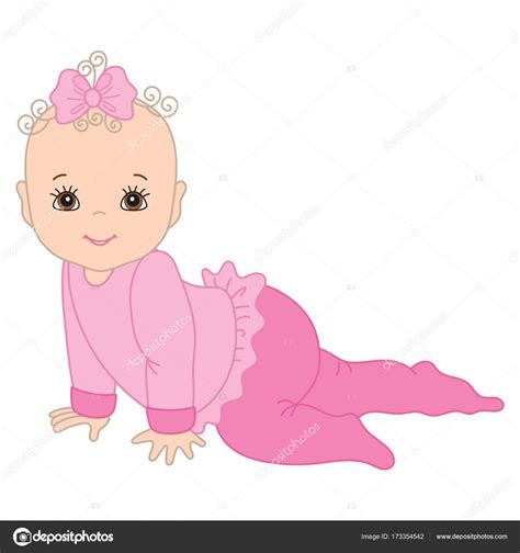 Vector Dibujo De Bebe Gateando Personaje De Dibujos Animados De Bebe Images