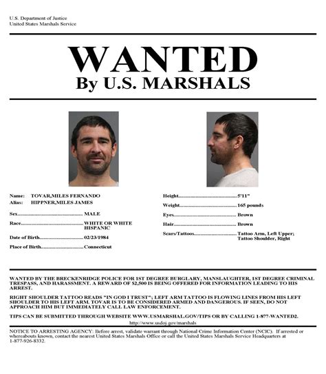 u s marshals on twitter usmsdenver is searching for miles fernando tovar he is wanted for