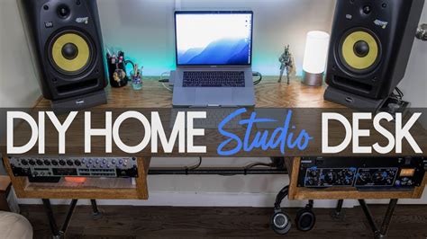 Eric built a diy studio desk with pipes and fittings. Ultimate DIY Home Studio Desk - Setup & Tour - YouTube
