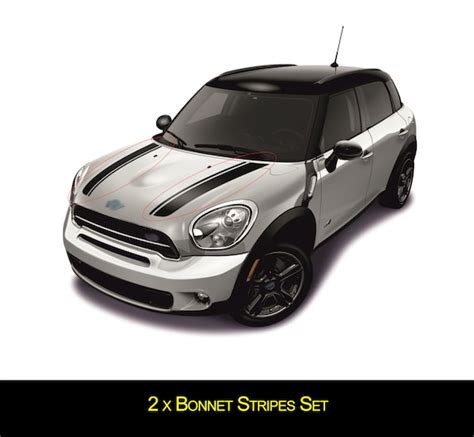 Mini Cooper 2007 2018 Hood Bonnet And Trunk Racing Stripes Decals