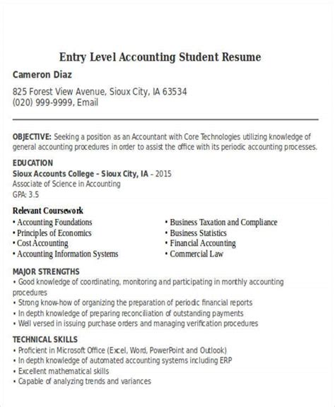 accountant resume templates   premium