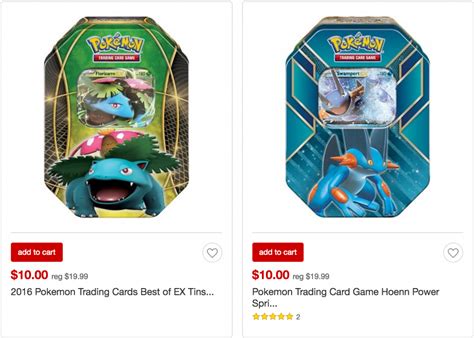We had to take advantage and got 2 elite trainer. Pokemon Trading Card Tins $10.00! Black Friday Price At ...