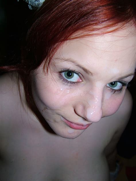 Redhead With Cum On Her Face Porn Pic