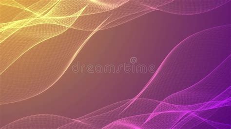 Yellow Abstract Background With Moving Grid Animation Of Abstract