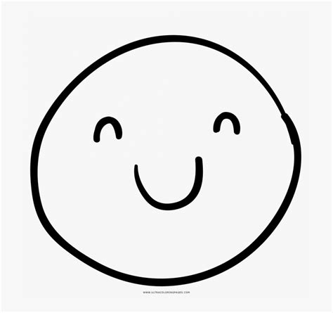 Happy Face Coloring Pages Cute Smiley Face Transparent Hd Png