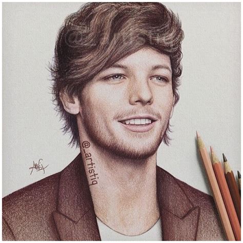 Louis Tomlinson Drawing By Artistiq One Direction Drawings One