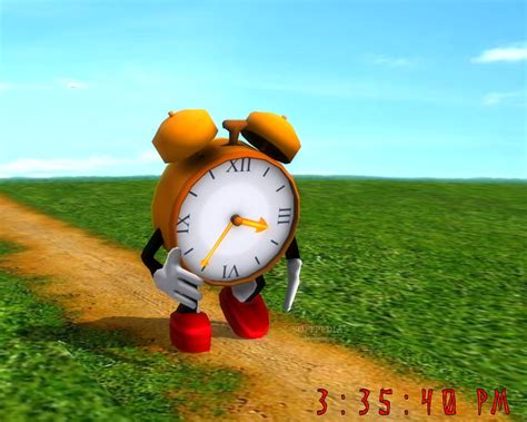 Running Clock 3d Screensaver Download