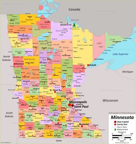 Minnesota Map Of Usa Island Maps