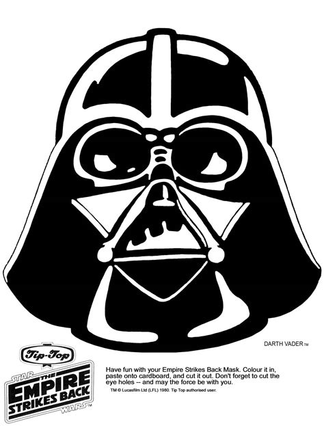 Here are only the best darth vader wallpapers. K's Star Base - Star Wars Printable Masks - Kaplan's Page