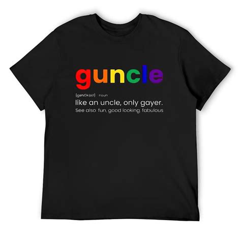 Gay Pride Rainbow Guncle Jesus Lyrics Humor Lgbt Pride Men S Graphic T Shirt Black X Large