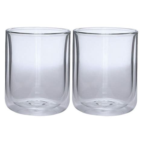 The Viva Set Of 2 Double Walled Glass Cups Is A Minimalist Design Made From Borosilicate Glass