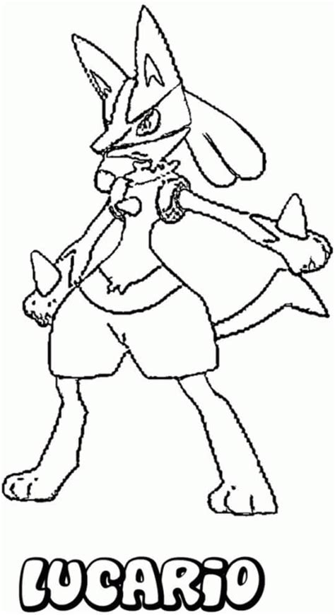 Lucario Coloring Page At Getcolorings Free Printable Colorings Hot