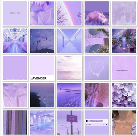 Light Purple Photo Collage Kit Lavender Aesthetic