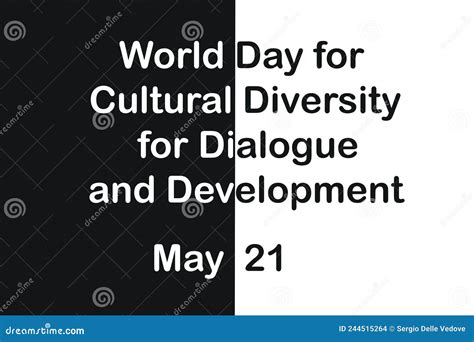 World Day For Cultural Diversity For Dialogue And Development Stock