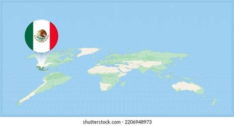 Location Mexico On World Map Marked Stock Vector Royalty Free