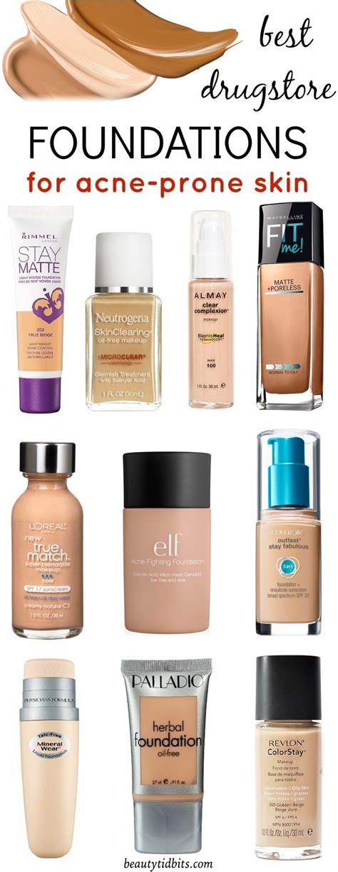 Best Drugstore Foundations For Acne Prone Skin