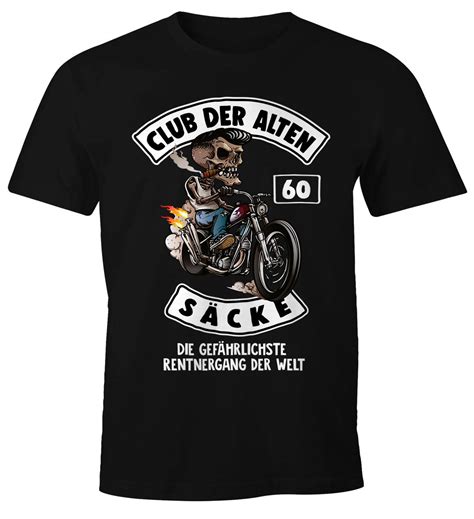 Lustiges Herren T Shirt Club Der Alten Säcke Alter Sack Geschenk Für Ältere Ebay