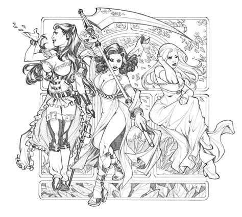 3 Girls Sketch Commission By Carlosgomezartist On Deviantart