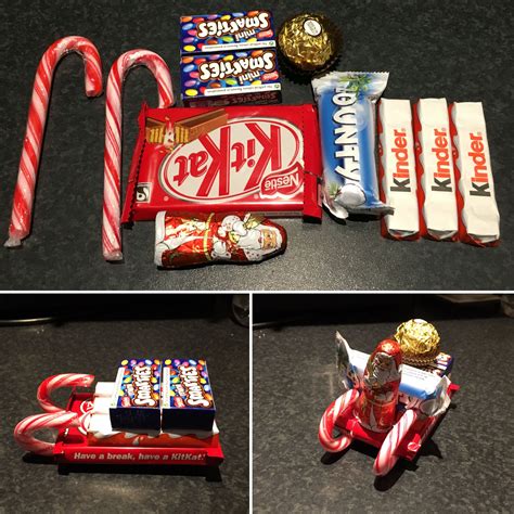 candy cane sleighs made with chocolate and sweets available in the uk christmas candy ts