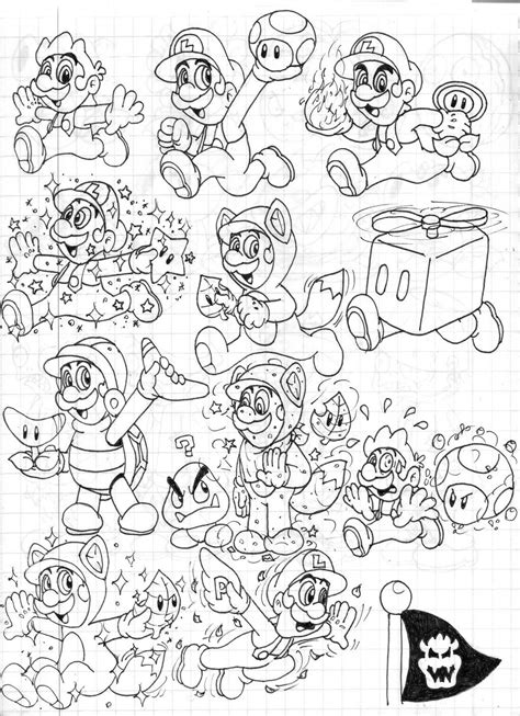 Coloriage Mario Et Tous Ses Amis Shizukuglass