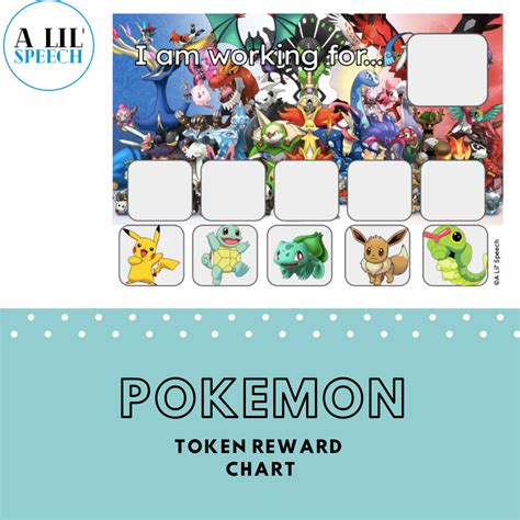 Pokemon Token Reward Board Behaviour Chart Printable Behavior