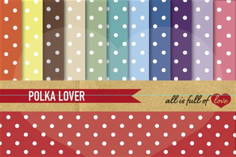 Multicolored Polka Dots Digital Paper Pack By All Is Full Of Love